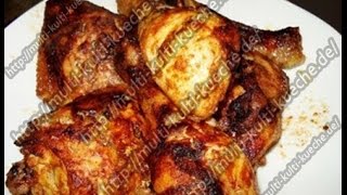 Hähnchenschenkel  Hähnchenkeulen aus dem Backofen  Chicken thighs  Grill Hähnchen [upl. by Ahsilahs]