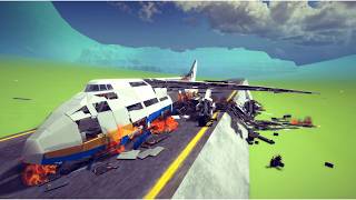 Real Airplane Crashes and Disasters 3  Emergency landings Engine Exploded  Besiege [upl. by Etennaej]