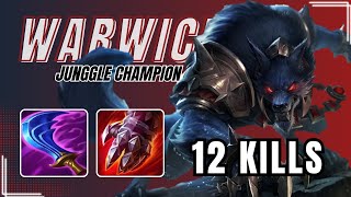 WILD RIFT  WARWICK TOP LANE GAMEPLAY  BUILD amp RUNES [upl. by Taite]