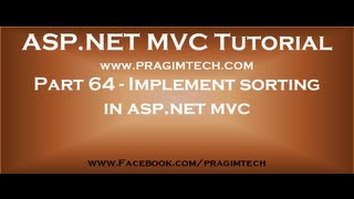 Part 64 Implement sorting in asp net mvc [upl. by Byrd]