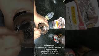 Cofee coco powder glycerin face packbeautytips relaxing [upl. by Twyla]