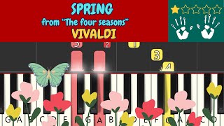 LA PRIMAVERA  VIVALDI  Tutorial pianoforte facile [upl. by Nahtnhoj]