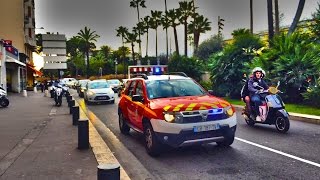 French FD battalion chief responding  VL pompier de Nice SDIS 06 [upl. by Orofselet]