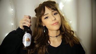 ASMR Canadian beer drinking 🍺 collab with ASMR Nerd 🤘 whispering glass tapping fizzing sounds [upl. by Mingche]