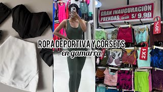 ROPA DEPORTIVA CORSETS TOPS Y FALDAS EN GAMARRA Tour gamarra 2024  Claudia Ramos [upl. by Ayrotal]