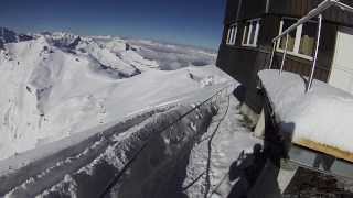 Skiing off summit Schilthorn Off Piste  summit run part one [upl. by Blount]