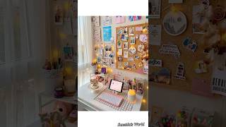 Aesthetic desk makeover ✨ deskmakeover deskdecor [upl. by Kassi]