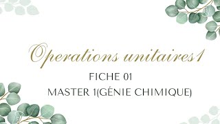 opérations Unitaires 1 Fiche 01 Exo1 [upl. by Ahsonek]