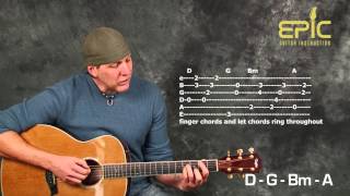 Acoustic guitar lesson learn Sheryl Crow Strong Enough with chords strum patterns timing rhythms [upl. by Jevon]