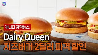 Dairy Queen 치즈버거 2달러 파격 할인캐나다 [upl. by Hellman]