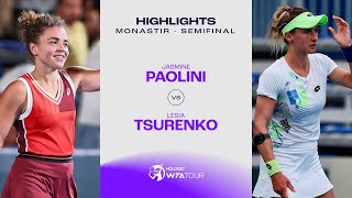 Jasmine Paolini vs Lesia Tsurenko  2023 Monastir Semifinal  WTA Match Highlights [upl. by Aerdnaz186]