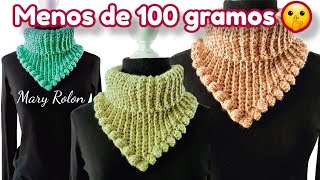 Teji con menos de 90 gramos Elegante Cuello a Crochet [upl. by Delija]