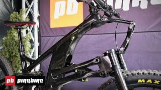 Wild Linkage Fork on Structure Cycleworks’ Carbon Enduro Bike  Sea Otter 2019 [upl. by Annecorinne]