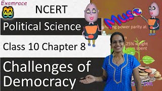 NCERT Class 10 Political Science  Polity  Civics Chapter 8 Challenges of Democracy  English [upl. by Emiline]