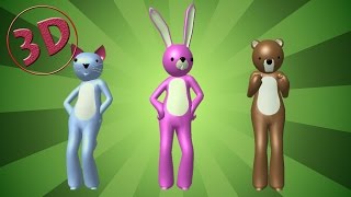 ★ If Youre Happy and You Know It 3D Rhyme ★ 3D Nursery Rhyme Song for Children ★ [upl. by Ezzo202]