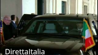 ARRIVO DI BARACK OBAMA AL QUIRINALE [upl. by Ailefo]