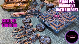 Siege of Tortuga  Dystopian Wars Battle Report [upl. by Gary]