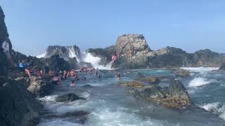 A typical day at The Natural Pool Aruba [upl. by Alcott721]