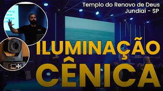 Iluminação cênica na igreja Templo do Renovo de Deus [upl. by Marashio]