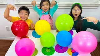 Crafty Balloon DIY Experiments for Kids with Wendy Maddie and Eric [upl. by Aerdua537]