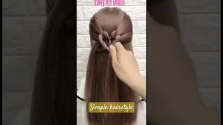 Simple and easy hairstylediy hairstyle ytshorts shortfeed [upl. by Rehtae]