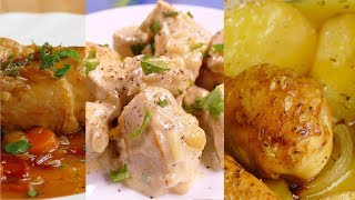 4 recetas de POLLO faciles y RAPIDAS de hacer [upl. by Grantland]