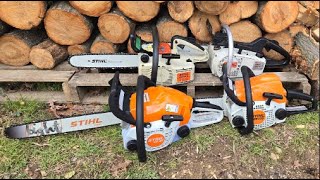 OLD vs NEW 30cc CHAINSAW BATTLE  Stihl 020 AVPE 009LEQ MS 170 MS 162 fight for 30cc battle [upl. by Gabbey]