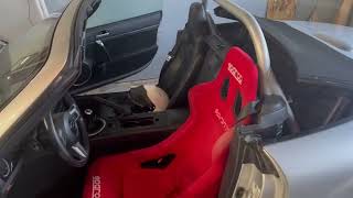 NC Miata Sparco Sprint Racing Seat Install [upl. by Allx]