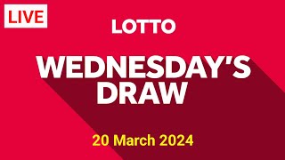 The National Lottery Lotto draw Result from Wednesday 20 March 2024  Lotto Wednesday Draw Live [upl. by Danaher]