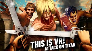 This AWESOME Attack on Titan VR Game is FREE  Quest 3 PC VR Gameplay [upl. by Turtle710]