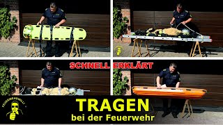 Tragen bei der Feuerwehr nach FwDV1 Schnellübersicht [upl. by Reld]