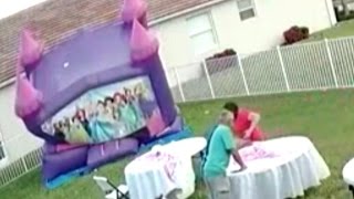 Watch Neighbor Unplug Bounce House That Deflated on 12 Kids at Birthday Party [upl. by Loris]