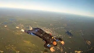 Skydiving Accident Backflying Turns To Terrifying Uncontrollable Spin [upl. by Ingeberg]