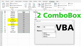 How to populate a combobox based on another combobox selection in Excel VBA [upl. by Nitsirk]