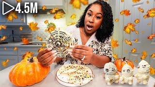 Trying VIRAL Halloween Tiktok Recipes Kid Friendly [upl. by Frasco]