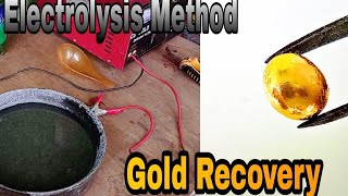 Electrolytic Gold Recovery From Gold Plated Pins  Electrolysis Method Gold Recovery [upl. by Anelyak]