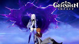 Skirk Defeats the Whale and Throws Childe into the Abyss Cutscene Animation  Genshin Impact 42 [upl. by Suter]