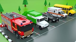 Colors with Car Parking Street Vehicles Toys  Colors Videos for Children [upl. by Euqinehs]