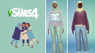 Making Muslim Sims with Cute Hijab Friendly Outfits [upl. by Mendy]