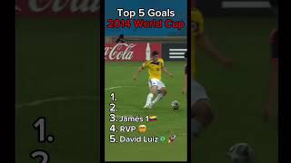 2014 world cup top 5 goalsgoals football worldcup highlights trending shorts semboikipgen [upl. by Ednalrim]