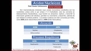 Ácidos Nucleicos generalidades  Ácidos nucleicos parte I [upl. by Tierell]