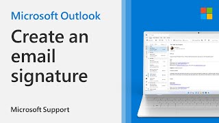 How to add a signature in Outlook  Microsoft [upl. by Uot994]