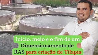 PISCICULTURA 497 COMO SE FAZ O DIMENSIONAMENTO DE PROJETO RAS PARA PISCICULTURA DE TILAPIA [upl. by Saidnac]