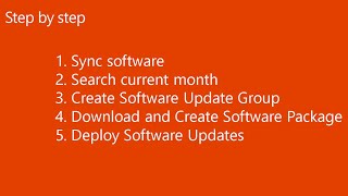 Deploy Microsoft monthly patches in SCCM step by step [upl. by Eesyak]