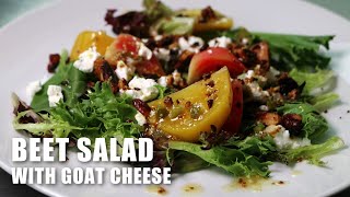 Beet and Goat Cheese Salad Recipe  UNBEETABLE [upl. by Horbal]