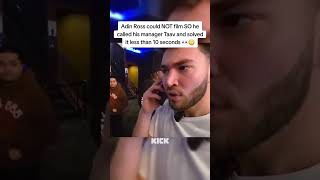 Adin Ross Solves Filming Issue in 10 Secs with One Call to Manager [upl. by Batholomew545]