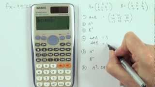 Matrix calculations using the Casio fx991ES PLUS calculator [upl. by Shu455]