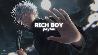 payton  RICH BOY Official Lyrics [upl. by Ycnuahc]