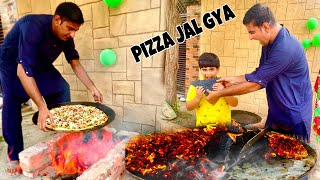 Giant Pizza Banaya Lekin Sara JAL Gya 😢 [upl. by Elyod218]