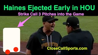 E134  Andy Haines Ejected 3 Pitches into Game After Nestor Cejas Low Zone Strike Call [upl. by Oidacra972]